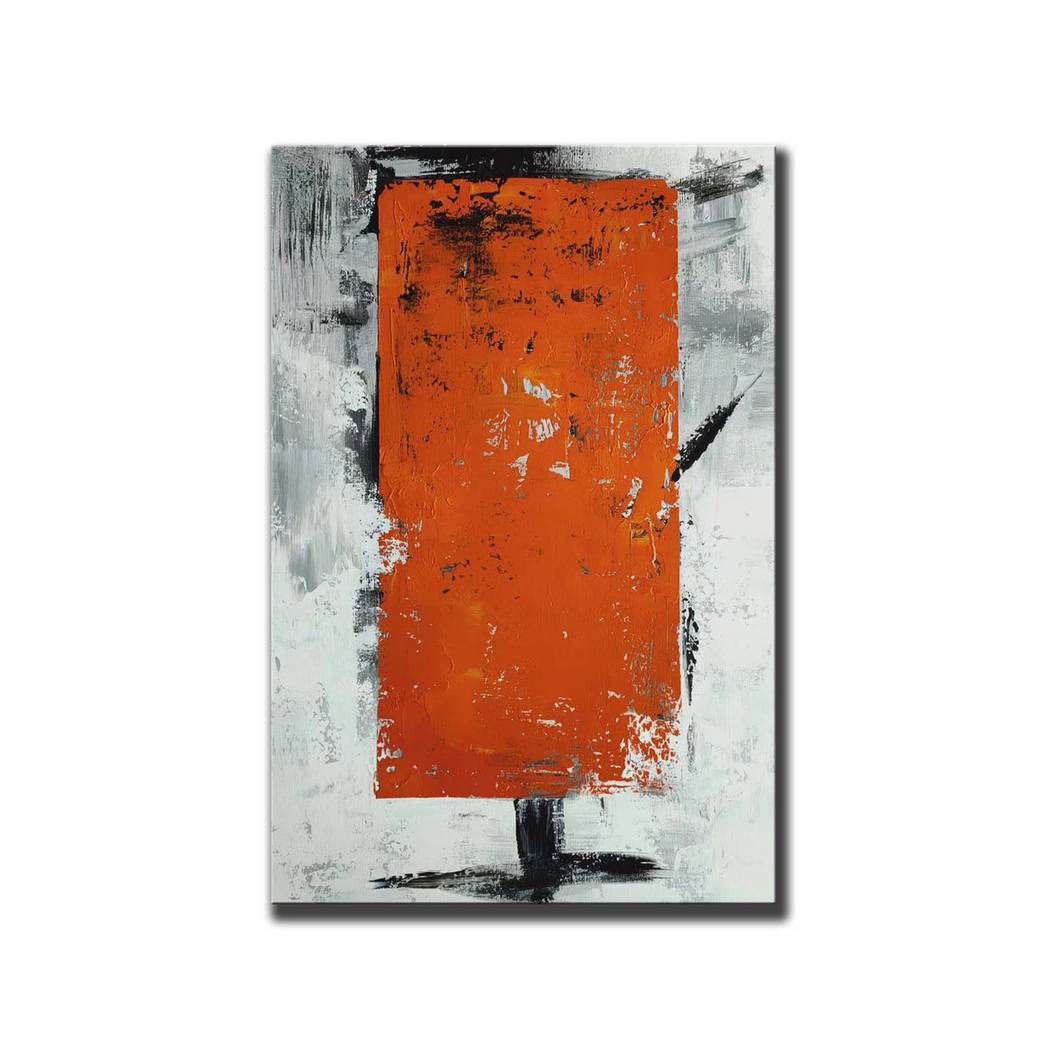 Contemporary Hand-painted Handmade Grey Abstract Canvas Artwork D759A